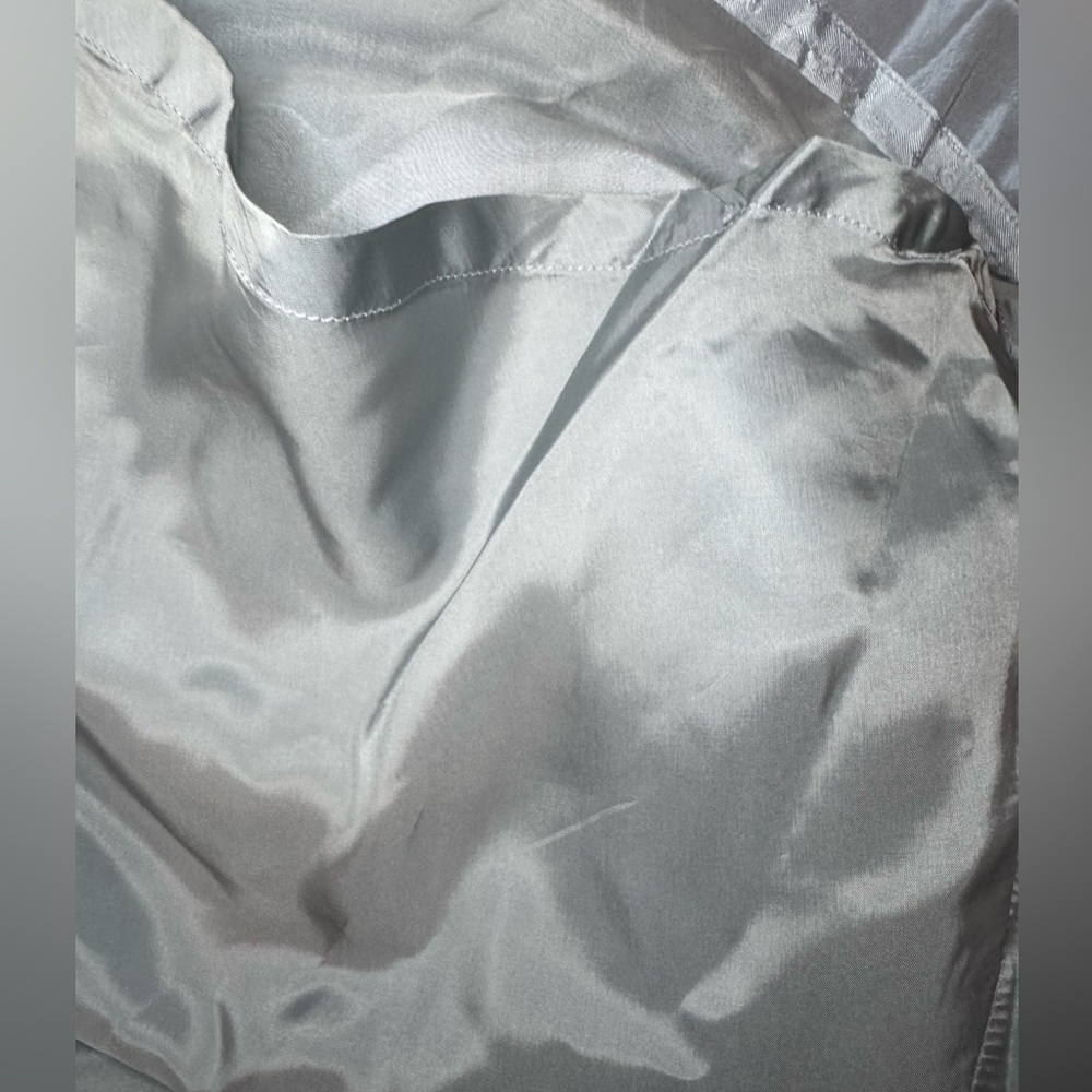 [Oscar de la Renta] Pink Label Silk Satin Strapless Gown Blue Gray Size 6 - Picture 8 of 11